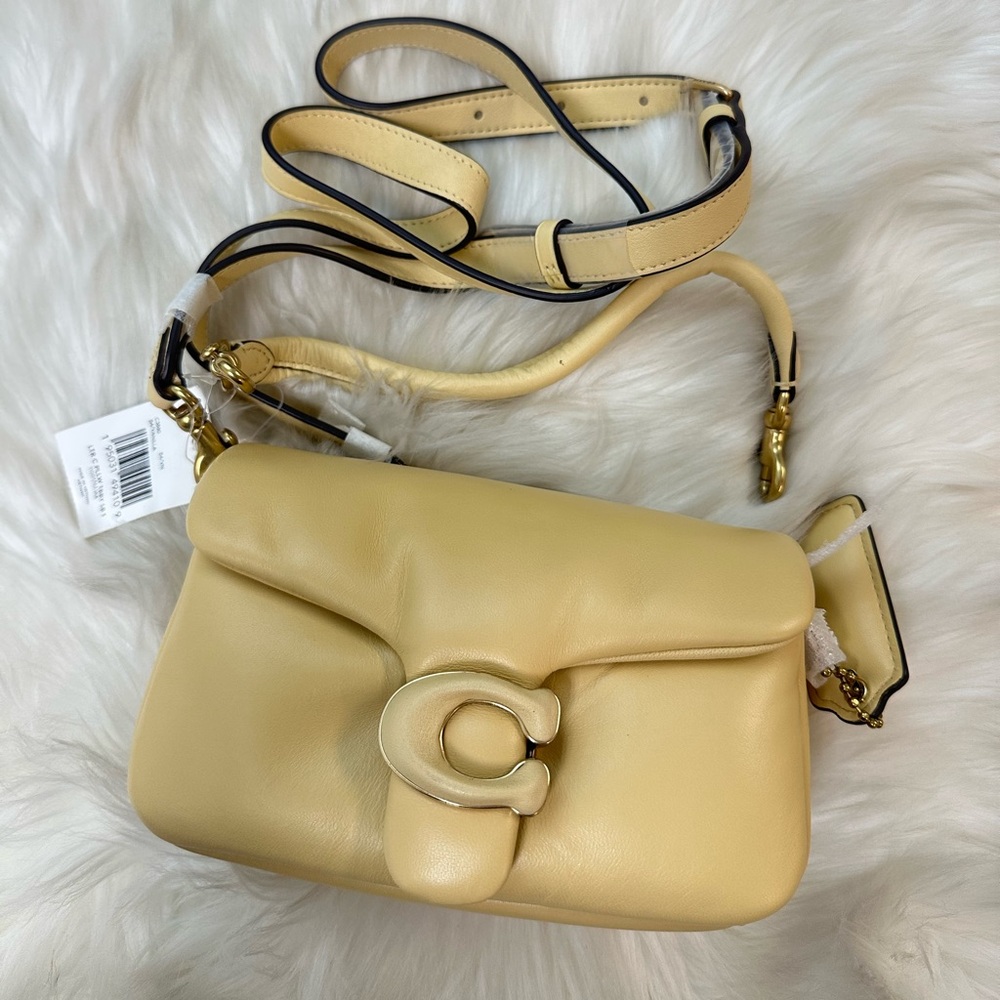 Coach Pillow Tabby Shoulder Bag 18 Brass/Vanilla
 NWT